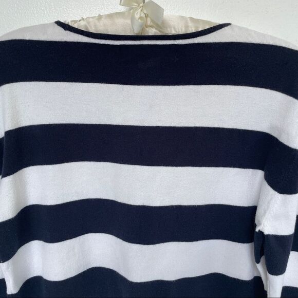 Jones New York Women’s Striped Crew Neck Sweater Size Medium - Picture 4 of 9